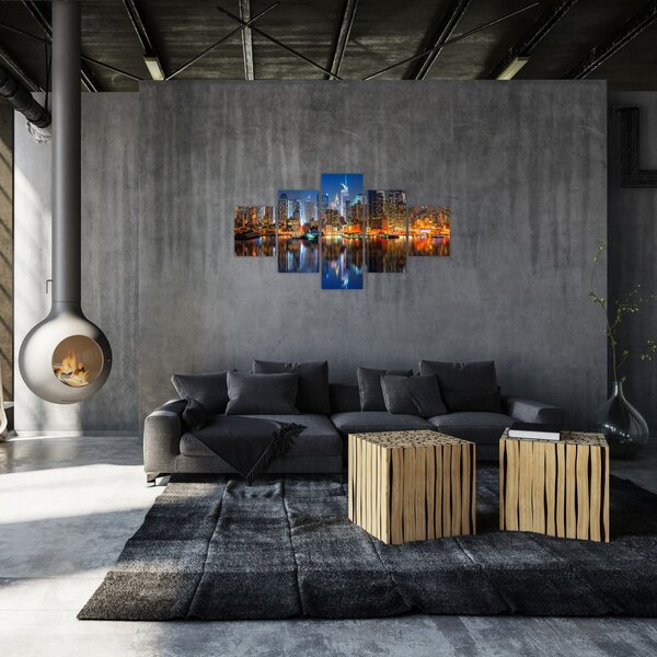 Obraz Manhattanu w nocy (125x70 cm)
