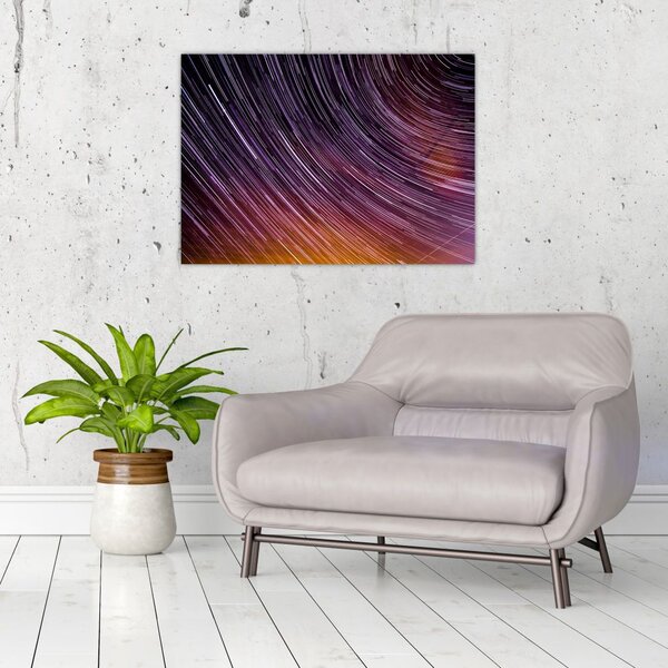 Obraz rozmytych gwiazd na niebie (70x50 cm)