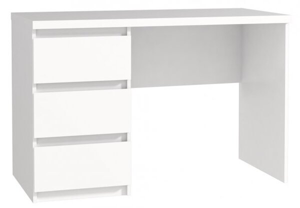 Biurko białe z trzema szufladami MT974