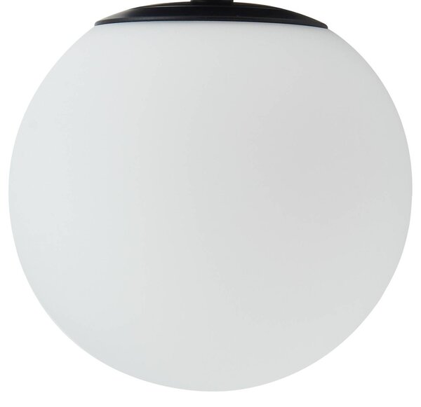 Lampa sufitowa Bidolo Lucande, możliwość ściemniania, czarny, łazienka, szkło