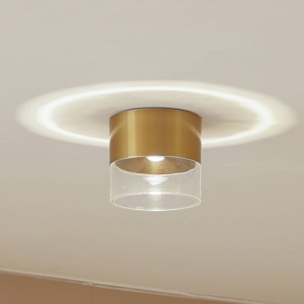 Lampa sufitowa LED Dalila Lindby, mosiężny / złoty, salon / jadalnia, aluminium, nowoczesny