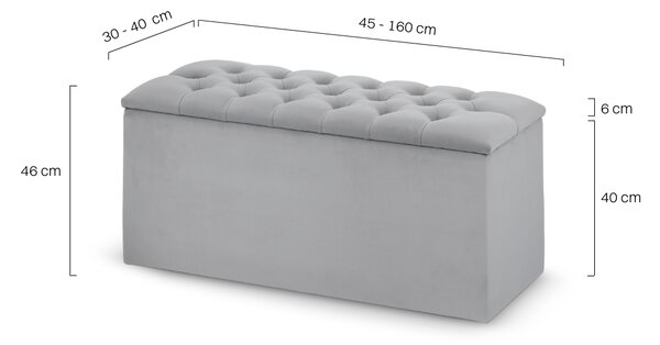 Pikowana pufa z dużym schowkiem - Blanca