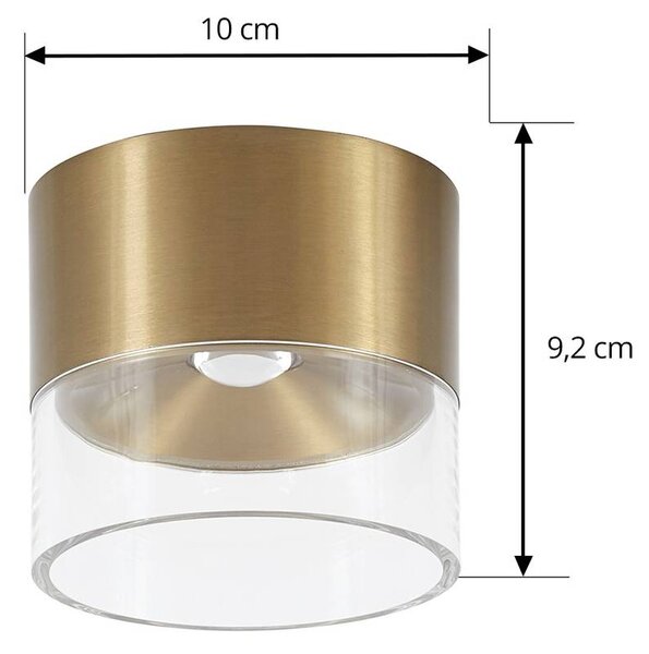Lampa sufitowa LED Dalila Lindby, mosiężny / złoty, salon / jadalnia, aluminium, nowoczesny