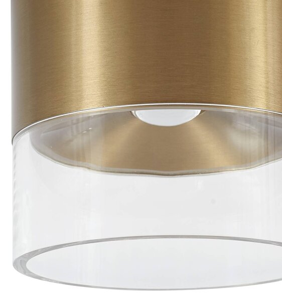 Lampa sufitowa LED Dalila Lindby, mosiężny / złoty, salon / jadalnia, aluminium, nowoczesny