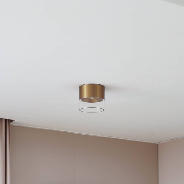 Lampa sufitowa LED Dalila Lindby, mosiężny / złoty, salon / jadalnia, aluminium, nowoczesny
