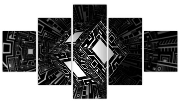 Obraz abstrakcyjnego sześcianu (125x70 cm)
