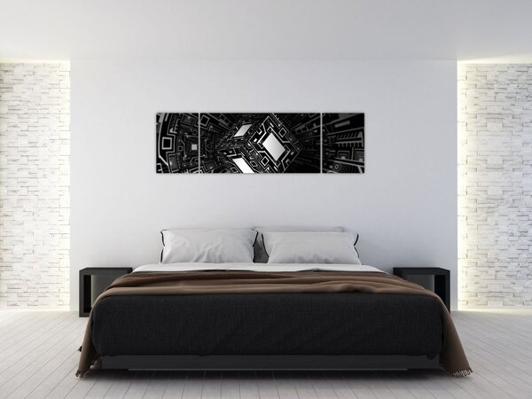 Obraz abstrakcyjnego sześcianu (170x50 cm)
