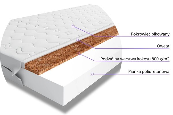 Materac do spania piankowy Dormiso 80x200 jednoosobowy