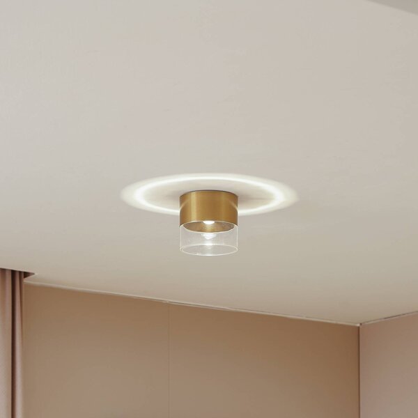 Lampa sufitowa LED Dalila Lindby, mosiężny / złoty, salon / jadalnia, aluminium, nowoczesny