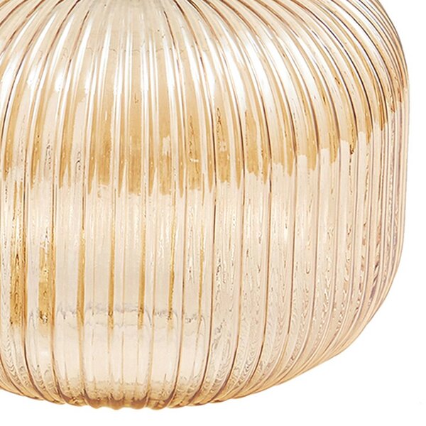 Lampa wisząca Doroteo Lindby, możliwość ściemniania, kremowy / amber, salon / jadalnia, szkło, vintage