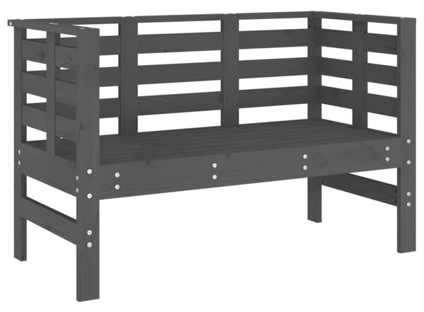 Ławka ogrodowa, szara, 111,5x53x71 cm, lite drewno sosnowe