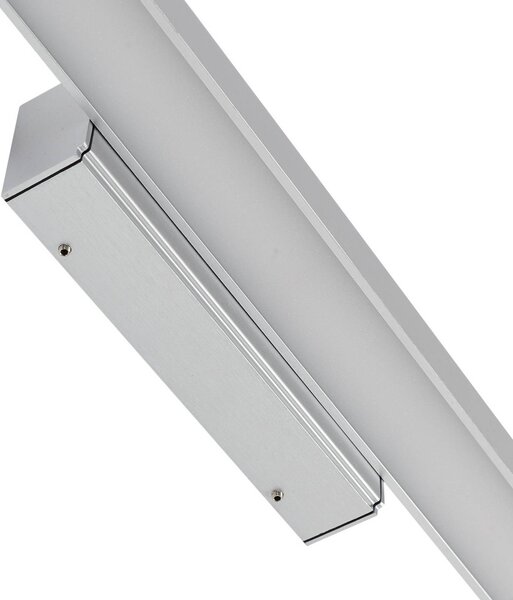 Kinkiet Alenia Lindby, aluminiowy / szary / cynkowy, łazienka, aluminium, nowoczesny