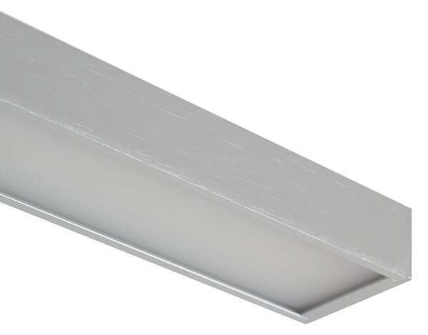 Kinkiet Alenia Lindby, aluminiowy / szary / cynkowy, łazienka, aluminium, nowoczesny