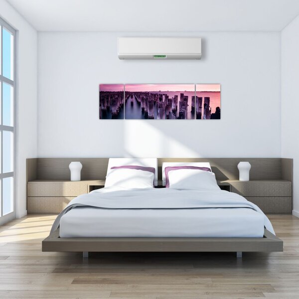 Obraz drewnianych palików (170x50 cm)