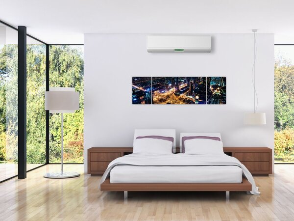 Obraz miasta nocą (170x50 cm)