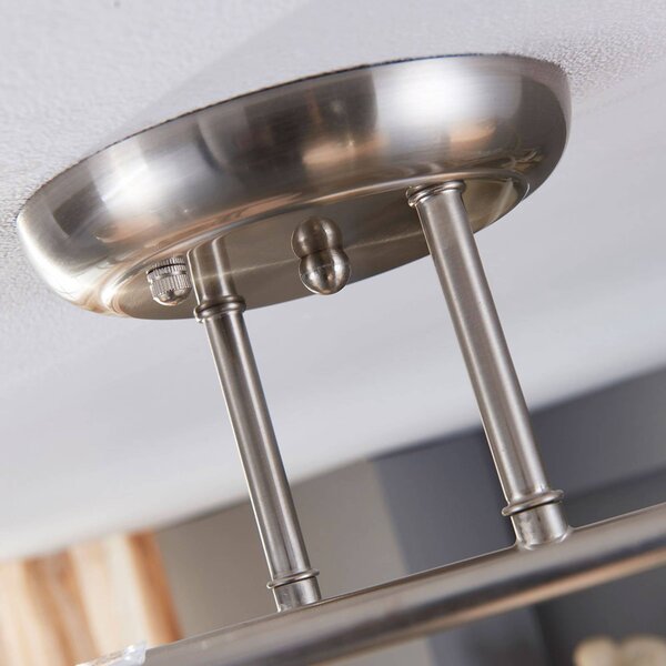 Lampa sufitowa Svean Lindby, możliwość ściemniania, aluminiowy / szary / cynkowy, salon / jadalnia, szkło, nowoczesny