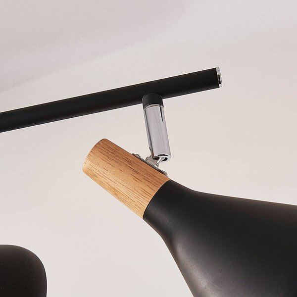Lampa sufitowa Lindby Arina, 53 cm, czarna, 3-punktowa, E14 Arina Lindby, możliwość ściemniania, czarny, sypialnia, metal, nowoczesny