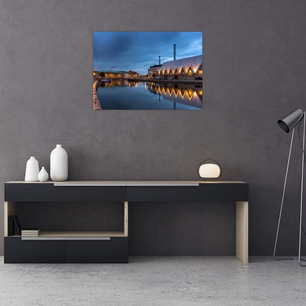 Obraz kanału wodnego - Göteborg (70x50 cm)