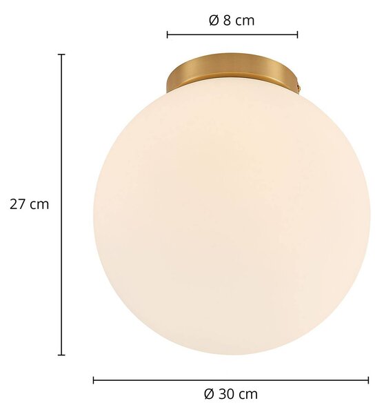 Lampa sufitowa Meriala Lindby, możliwość ściemniania, biały / opal, salon / jadalnia, szkło