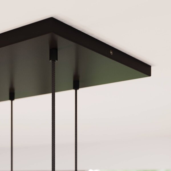 Lampa wisząca szklana Cubus TK Lighting, możliwość ściemniania, przezroczysty / transparentny, salon / jadalnia, szkło, nowoczesny