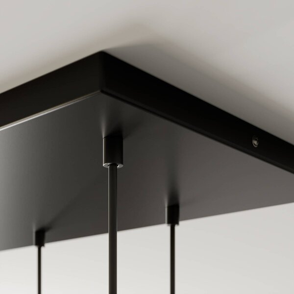 Lampa wisząca szklana Cubus TK Lighting, możliwość ściemniania, czarny, salon / jadalnia, szkło, nowoczesny