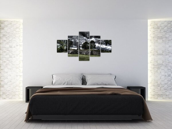 Obraz zachmurzonego nieba (125x70 cm)
