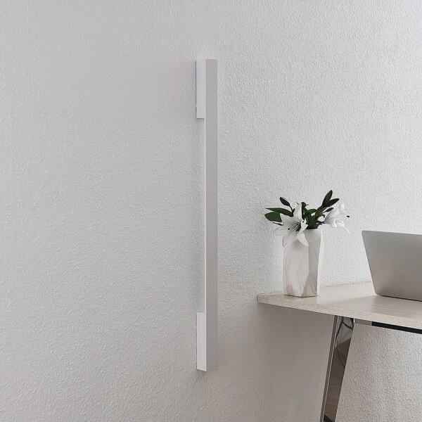 Kinkiet LED Ivano Arcchio, biały / opal, przedpokój, aluminium, nowoczesny