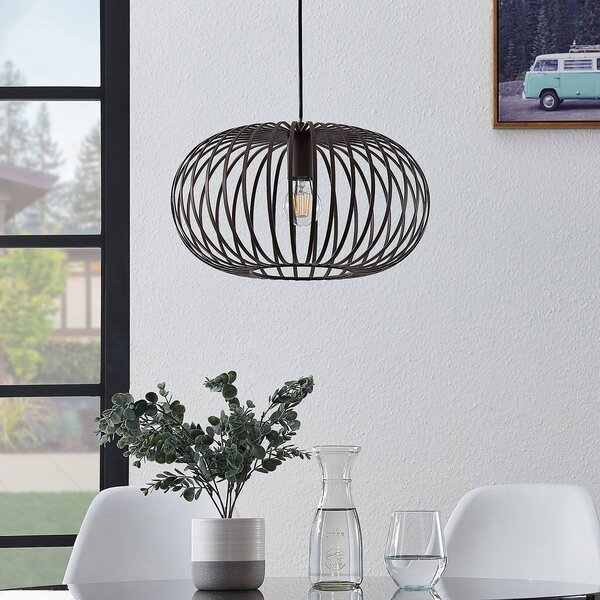 Lampa wisząca Nahele Lindby, możliwość ściemniania, salon / jadalnia, metal, vintage