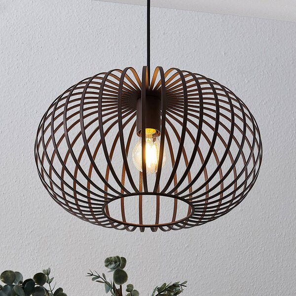Lampa wisząca Nahele Lindby, możliwość ściemniania, salon / jadalnia, metal, vintage