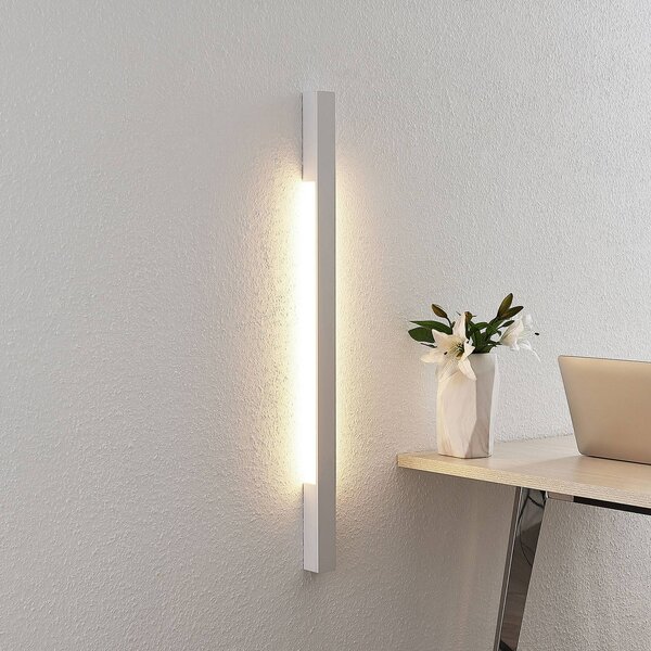 Kinkiet LED Ivano Arcchio, biały / opal, przedpokój, aluminium, nowoczesny