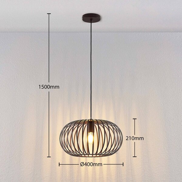 Lampa wisząca Nahele Lindby, możliwość ściemniania, salon / jadalnia, metal, vintage