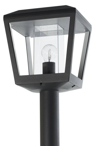 Lampa zewnętrzna Lucande Dunia, antracyt, metal, wysokość 220 cm Dunia Lucande, możliwość ściemniania, czarny, aluminium, nowoczesny