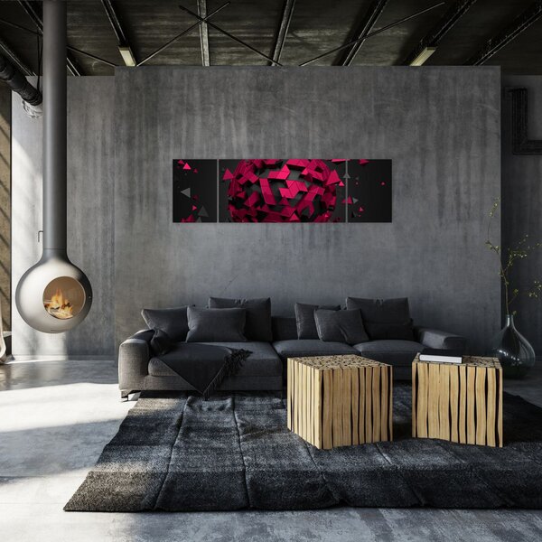 Obraz abstrakcji 3D (170x50 cm)