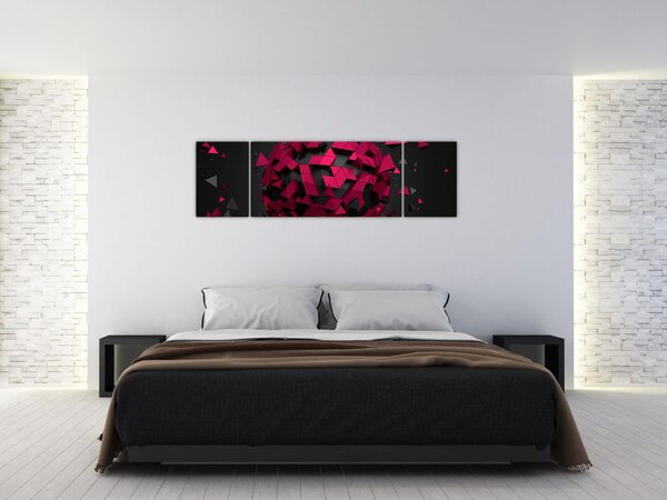 Obraz abstrakcji 3D (170x50 cm)