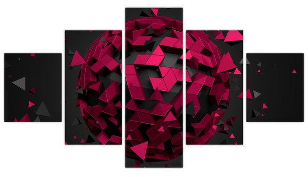 Obraz abstrakcji 3D (125x70 cm)