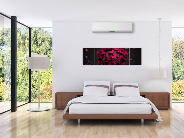 Obraz abstrakcji 3D (170x50 cm)
