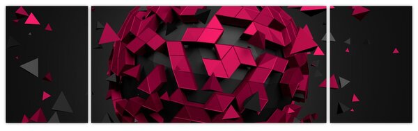 Obraz abstrakcji 3D (170x50 cm)