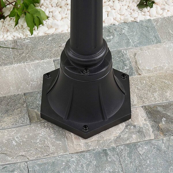 Lampa zewnętrzna Lindby Clint, 177cm, metal, odporność na działanie wody Clint Lindby, możliwość ściemniania, miedziany, aluminium, vintage