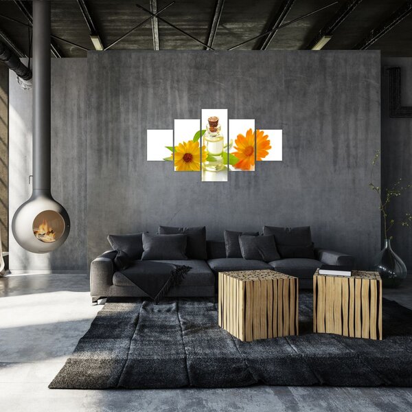 Obraz kwiatowego oleju (125x70 cm)