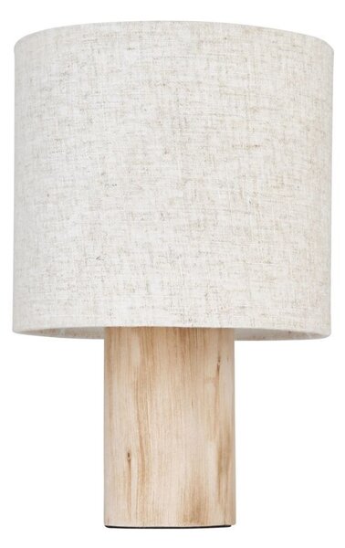 Drewniana lampa stołowa Durban - naturalny abażur