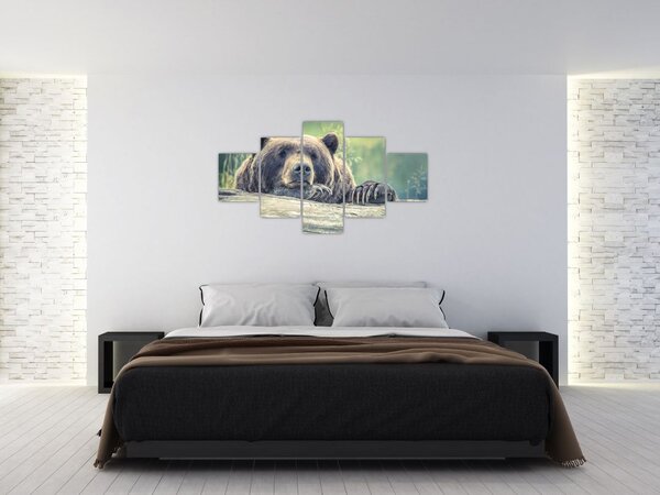 Obraz niedźwiedzia (125x70 cm)