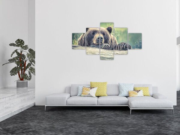 Obraz niedźwiedzia (125x70 cm)