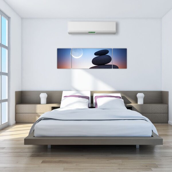Obraz ułożonych kamieni jeden na drugim (170x50 cm)