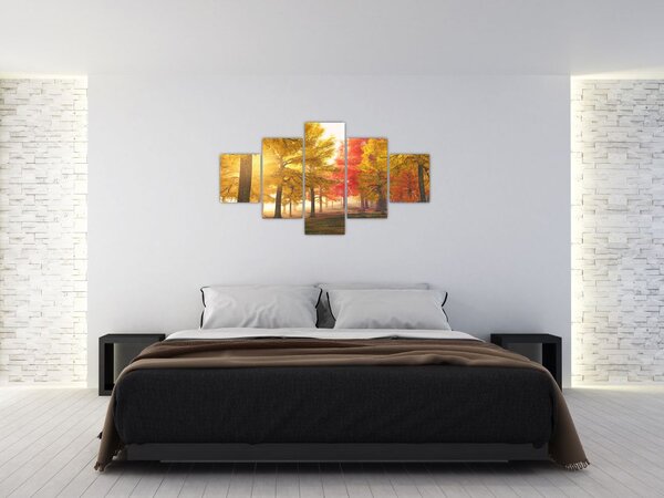 Obraz jesiennych drzew (125x70 cm)