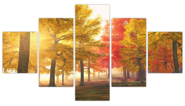 Obraz jesiennych drzew (125x70 cm)