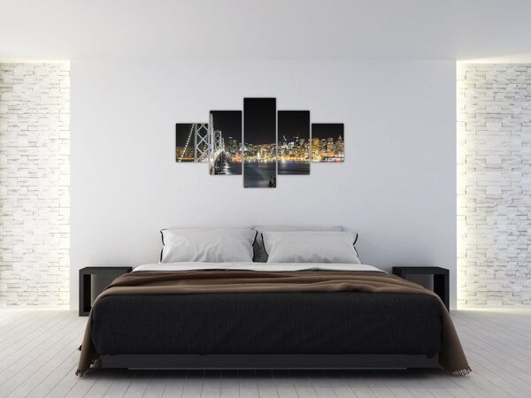 Obraz Brooklyn Bridges i Nowego Jorku (125x70 cm)