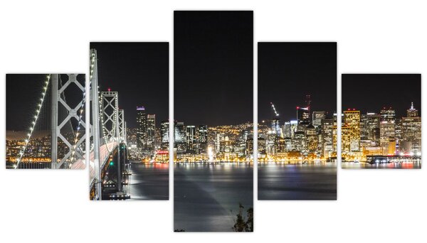 Obraz Brooklyn Bridges i Nowego Jorku (125x70 cm)