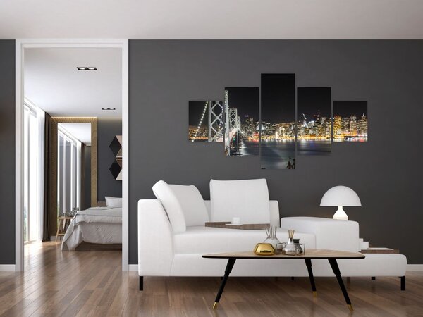 Obraz Brooklyn Bridges i Nowego Jorku (125x70 cm)