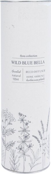 Dyfuzor zapachowy Flora Collection, Wild Blue Bella, 100 ml, 6 x 9,5 cm