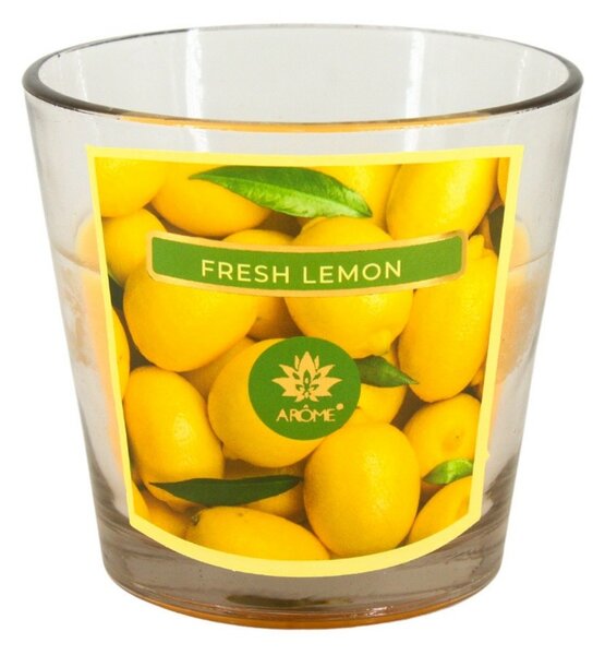 Arome Świeczka zapachowa w szkle Fresh Lemon, 120 g